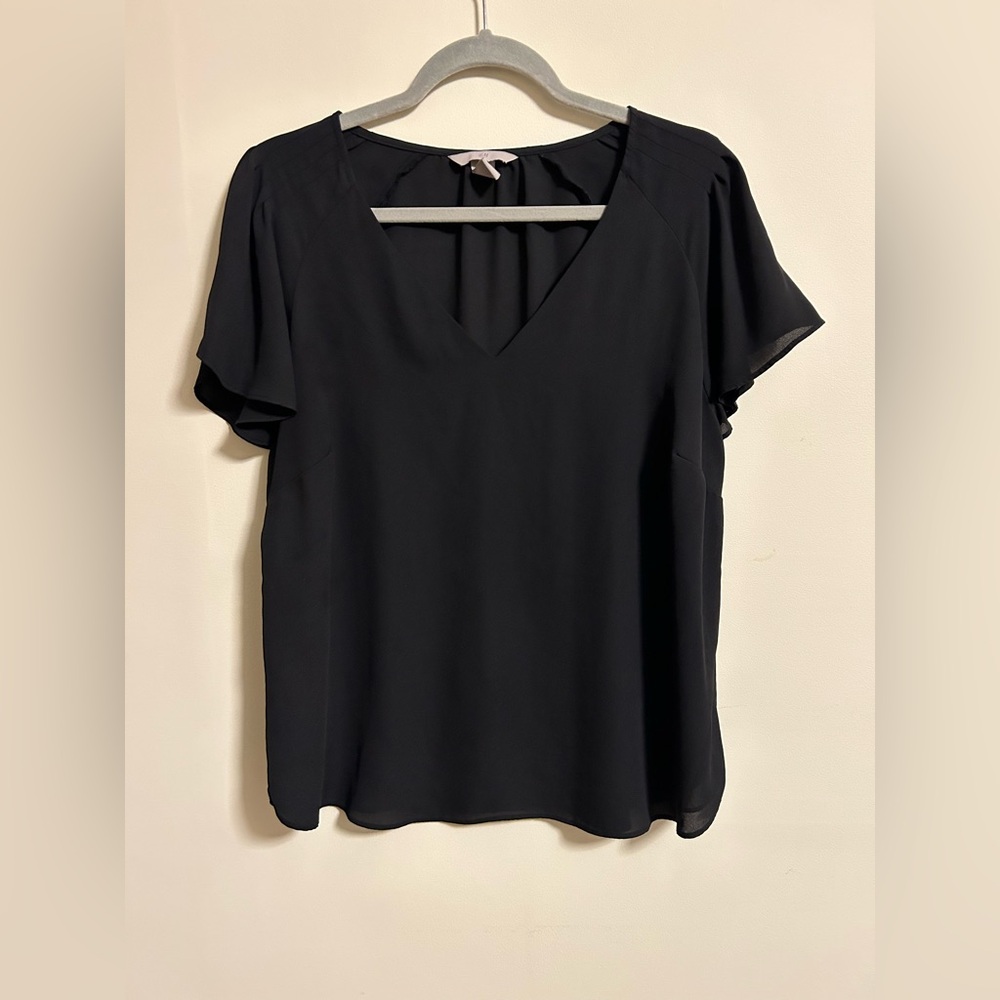 H&M Black V-Neck Blouse